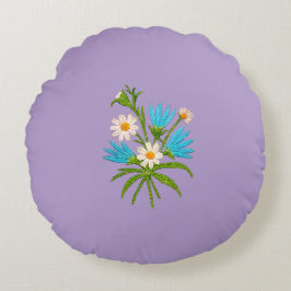 Romantic Floral – Botanical Fantasy Minimalist  Rundes Kissen