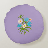 Romantic Floral – Botanical Fantasy Minimalist Rundes Kissen (Rückseite)