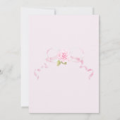 Romantic Floral Bridal Shower Elegant Gadren Style Einladung (Rückseite)