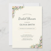 Romantic Floral Bridal Shower Invitation Einladung (Vorderseite)