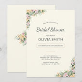 Romantic Floral Bridal Shower Invitation Einladung (Vorne/Hinten)