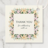 Romantic Floral Bridal Shower Label (Rückseite)
