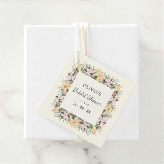 Romantic Floral Bridal Shower Label (Beispiel)