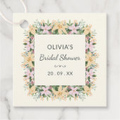 Romantic Floral Bridal Shower Label (Vorderseite)