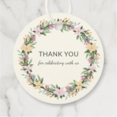 Romantic Floral Bridal Shower Label (Rückseite)