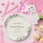Romantic Floral Bridal Shower Pappteller (Party)