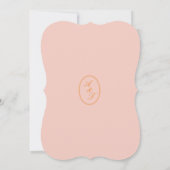 Romantic Floral Die Cut Wedding Menu Card Einladung (Rückseite)