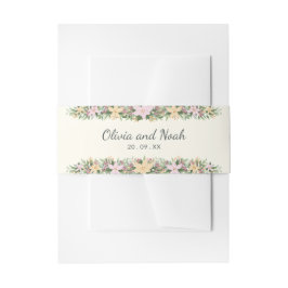 Romantic floral einladungsbanderole