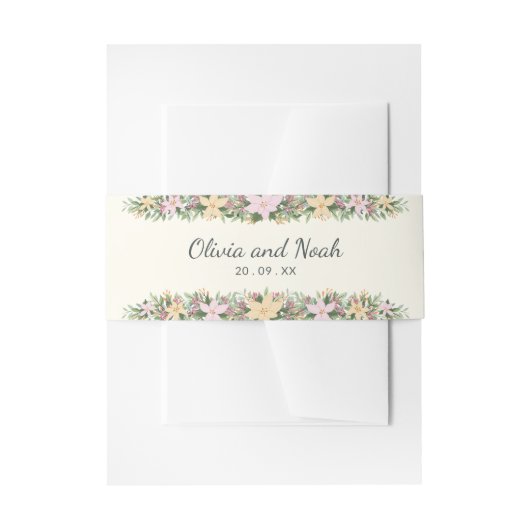 Romantic floral einladungsbanderole (Vorderseite Beispiel)