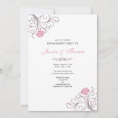 Romantic Floral Engagement Invitation Card Einladung (Vorderseite)