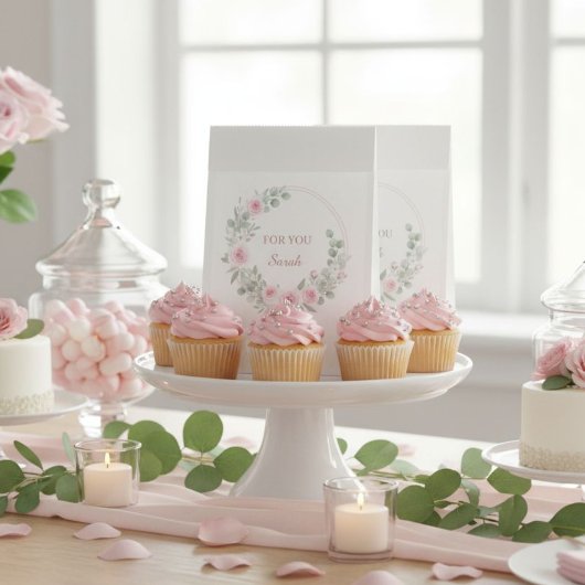 Romantic Floral Favor Pouch Personalized Geschenktütchen