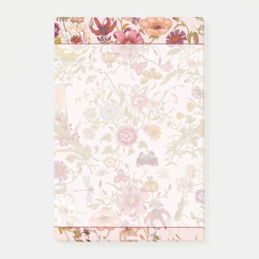 Romantic floral garden post-it klebezettel (Vorderseite)