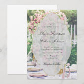 Romantic Floral Garden Wedding Invitation Einladung (Vorne/Hinten)
