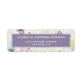 Romantic Floral Mauve Wedding Return Address (Vorne)