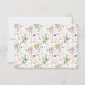 Romantic Floral Monogram Notecard Dankeskarte (Rückseite)
