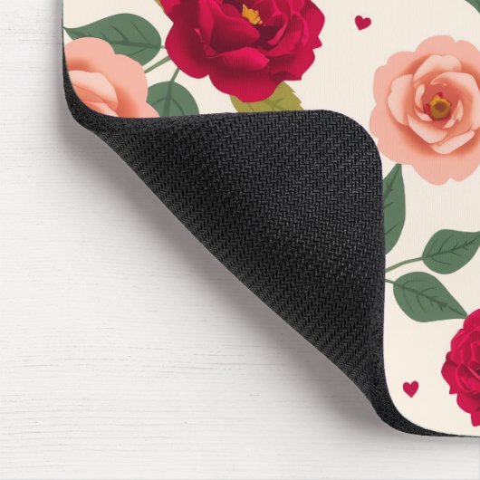 Romantic Floral Pattern Mouse Pad Mousepad (Ecke)