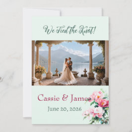 Romantic Floral Photo Wedding Announcement Ankündigung