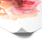 Romantic Floral Portrait Soft Valentine Love Art Poster (Ecke)