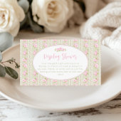 Romantic Floral Sage green Display Shower Begleitkarte