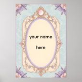 Romantic Floral Vanity Border Poster (Vorne)