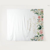 Romantic Floral Wedding Backdrop Wandteppich (Vorderseite (Horizontal))