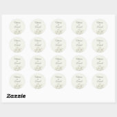 Romantic Floral Wedding Envelope Seal Sticker (Blatt)
