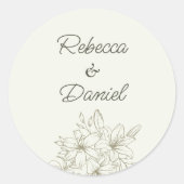 Romantic Floral Wedding Envelope Seal Sticker (Vorderseite)
