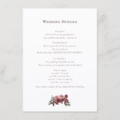 Romantic Floral Wedding Information Card Begleitkarte (Vorderseite)