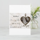 Romantic Floral Wedding Invitation | Soft Elegant Einladung (Stehend Vorderseite)