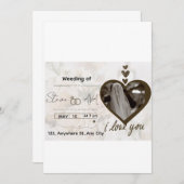 Romantic Floral Wedding Invitation | Soft Elegant Einladung (Vorne/Hinten)