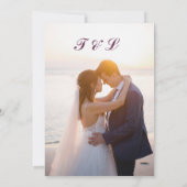 Romantic Floral Wedding Invitation with Photo Einladung (Rückseite)