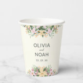 Romantic floral wedding pappbecher (Rückseite)