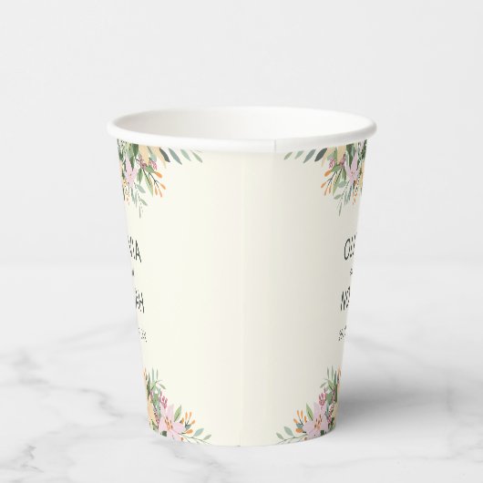 Romantic floral wedding pappbecher (Rechts)