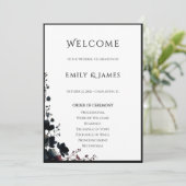 Romantic Floral Wedding Soft Elegant Programm (Stehend Vorderseite)