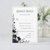 Romantic Floral Wedding Soft Elegant RSVP Karte (Stehend Vorderseite)