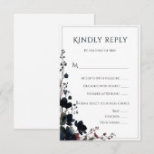 Romantic Floral Wedding Soft Elegant RSVP Karte (Vorne/Hinten)
