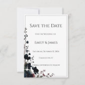 Romantic Floral Wedding Soft Elegant Save The Date (Vorderseite)