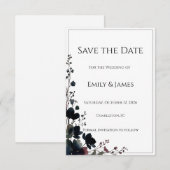 Romantic Floral Wedding Soft Elegant Save The Date (Vorne/Hinten)
