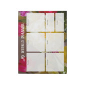 Romantic Floral Weekly Planner Notizblock (Rotiert)
