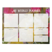 Romantic Floral Weekly Planner Notizblock (Vorderseite)