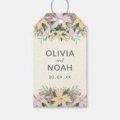 Romantic floral wreath wedding geschenkanhänger (Vorderseite)