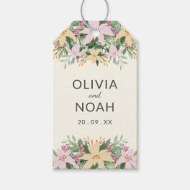 Romantic floral wreath wedding geschenkanhänger