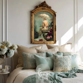 Romantic Florals Sage Green Lady & a Parasol Art Seidenpapier