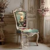 Romantic Florals Sage Green Lady & a Parasol Art Seidenpapier