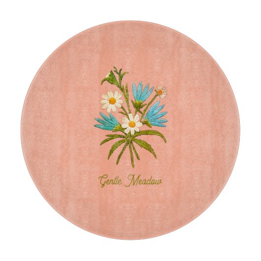 Romantic Flower – Botanical Fantasy Bouquet Pillow Schneidebrett (Vorderseite)