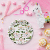 Romantic flowers blooming garden pappteller (Party)