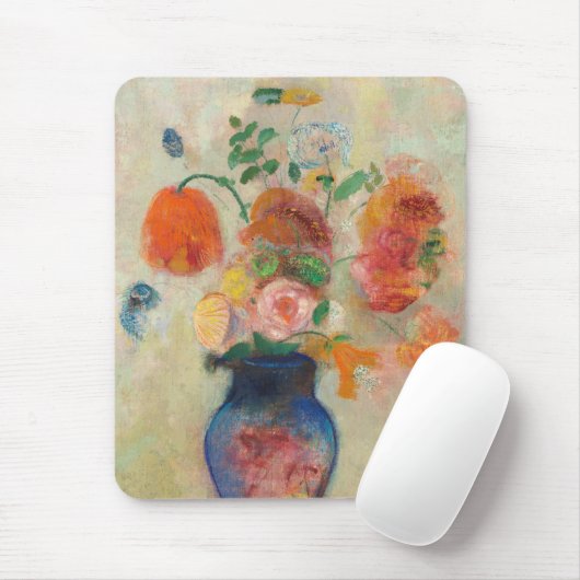 Romantic Flowers Bouquet - Odilon Redon Mousepad (Mit Mouse)