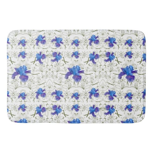 Romantic flowers in English cottage garden Badematte (Vorderseite)