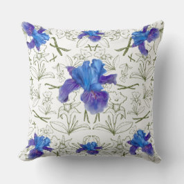 Romantic flowers in English cottage garden Kissen