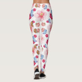 Romantic flowers in English cottage garden Leggings (Rückseite)